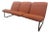 Motivated Seller: 1970s, Mid-Century Modern Tubular Chrome Sofa by Allsteel in Orange For Sale