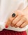 Bloodstone signet ring in 18 karat rose gold. Antique ring centered with a bloodstone plaque, of a beautiful spinach...
