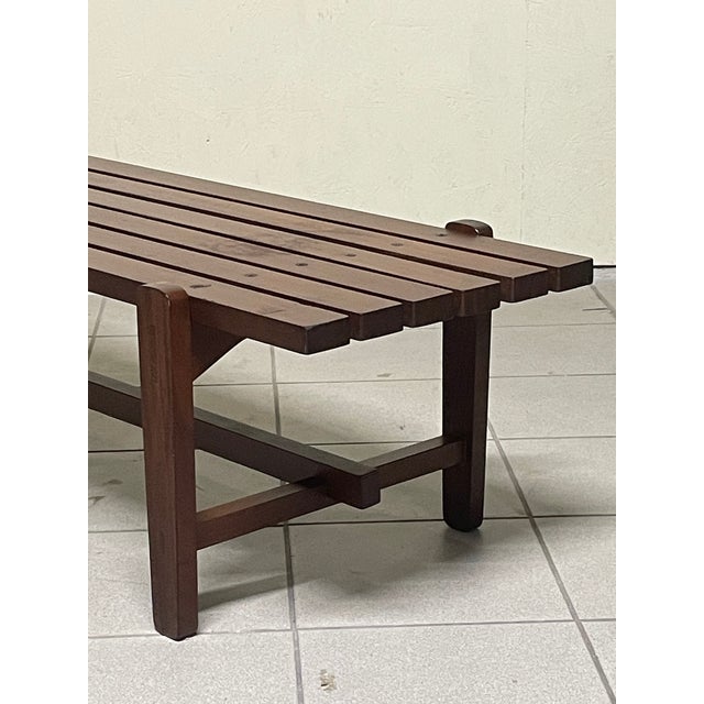 Scandinavian teak bench from the 1960s. Clean, elegant, and very comfortable design. Ideal for an entryway or bedroom....