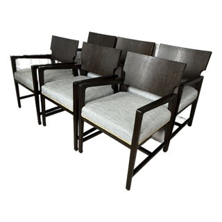 Set of 6 Barclay Butera Highland Arm Chairs For Sale
