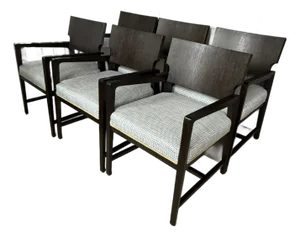Set of 6 Barclay Butera Highland Arm Chairs