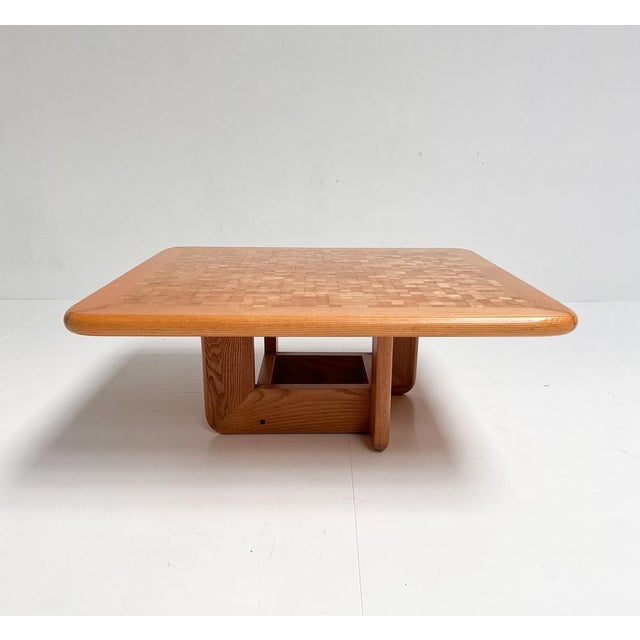 Beechwood and Mosaic Inlaid Coffee Table by Svend Middelboe for Tranekær Furniture, 1970s For Sale - Image 13 of 13
