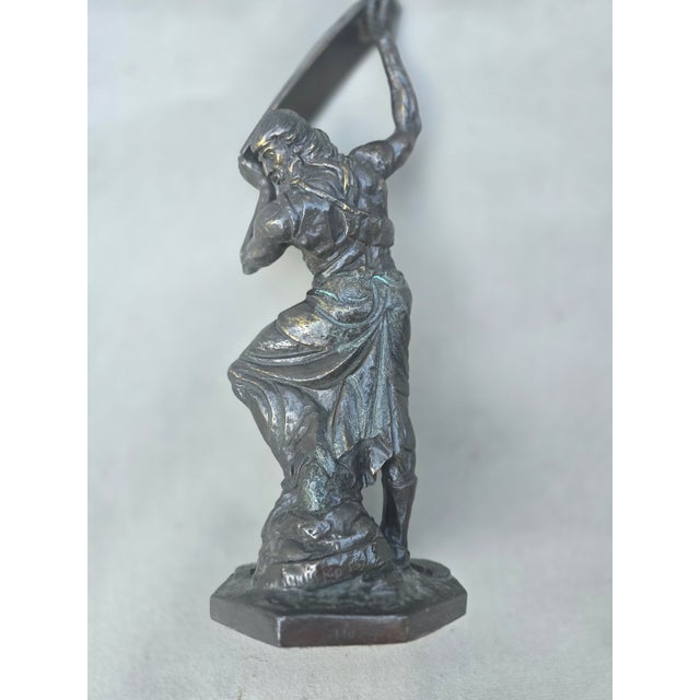 1970s 1970s Wrath of Moses Bronze Statue For Sale - Image 5 of 12