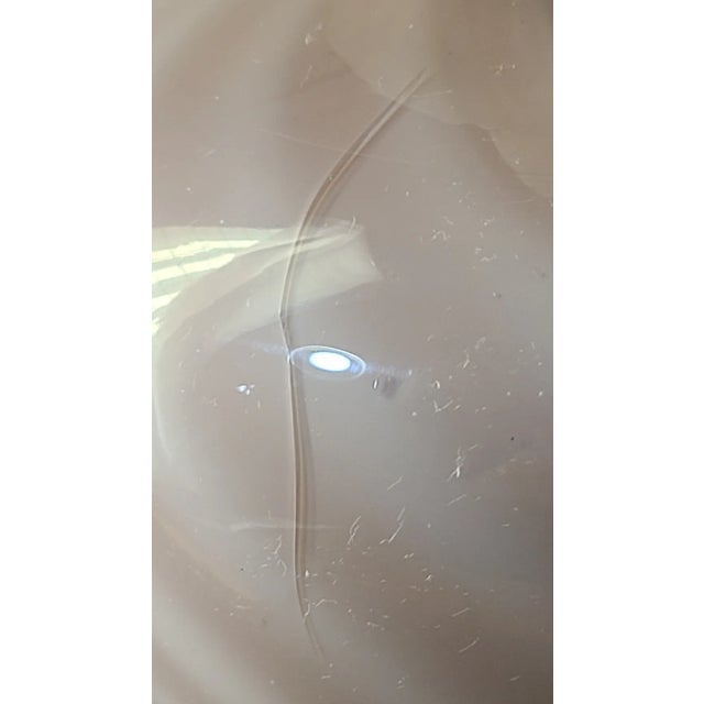 Mid 20th Century Mid 20th Century Hollywood Regency Murano Attributed Cased Glass Amethyst Swirl Marble Banquet Table Lamp For Sale - Image 5 of 12