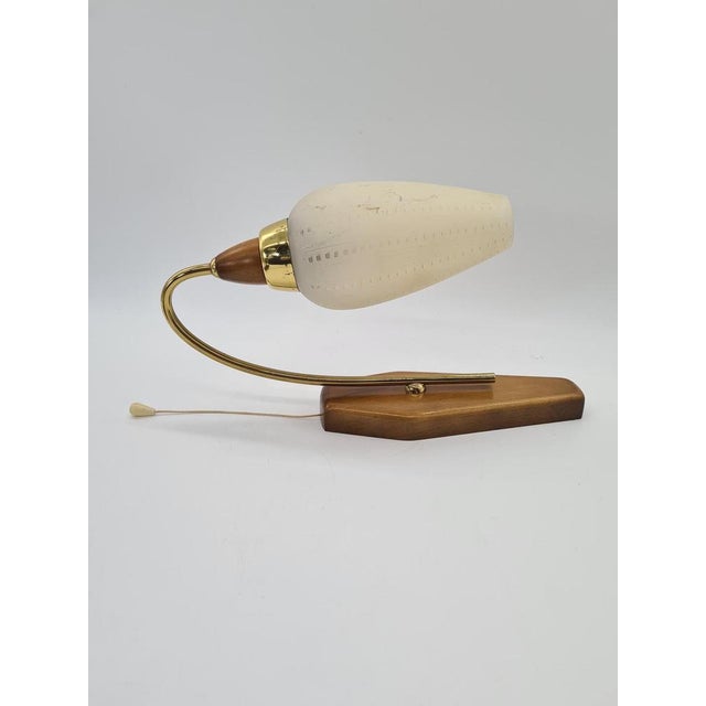 Brown Mid-Century Modern Wall Sconces in Wood and Brass, 1950s-1960s, Set of 3 For Sale - Image 8 of 14