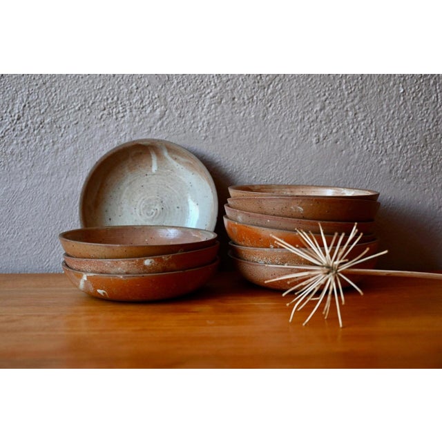 Brutalist Wabi Sabi Stoneware Plates, 1970s, Set of 10 For Sale - Image 9 of 9