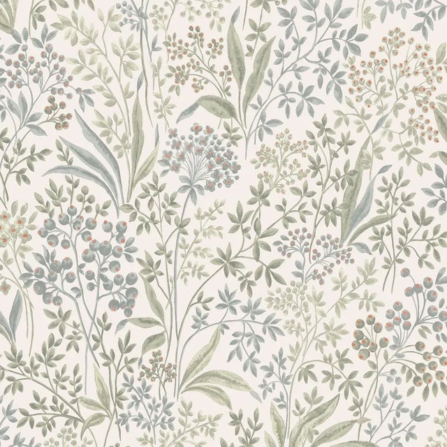 Borastapeter Nocturne Wallpaper in Sage For Sale