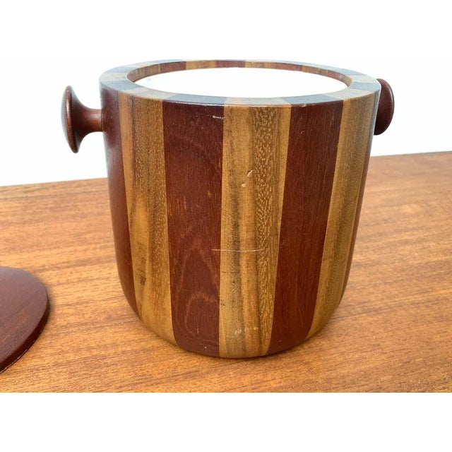 Mid-Century Ice Bucket in Wood, 1960s, Set of 3 For Sale - Image 17 of 18