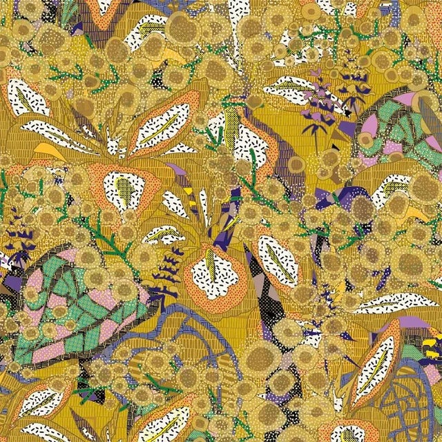 72 Kō Geishi-Ayame Gold Panel by Ginette Caron and Masami Moriyama for Midsummer-Milano For Sale - Image 4 of 4