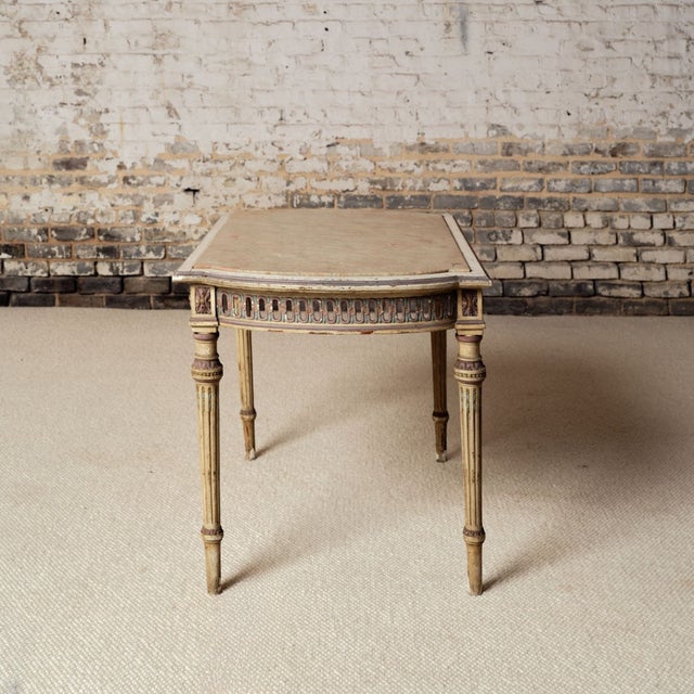 Mid 19th Century 19th Century French Light Wood Base & Marble Top Table For Sale - Image 5 of 6