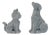 Modern Sitting Dog and Cat Figurine (Set of 4) For Sale