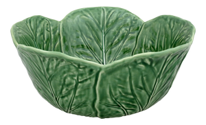 Bordallo Pinheiro Cabbage Tall Salad Bowl, Green