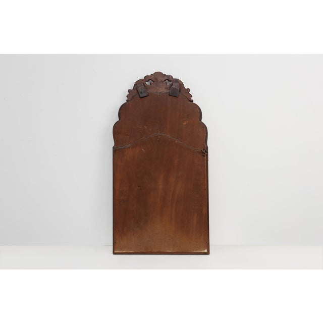 Louis XV Style Root Veneer Mirror with Scalloped Curved Frame and Oister Crest, 1800s For Sale - Image 9 of 11