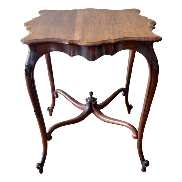 Antique French Provincial Louis XV Carved Mahogany Game Table For Sale