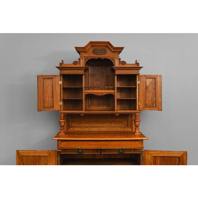 Gründerzeit Oak Buffet, Late 19th Century For Sale - Image 10 of 18