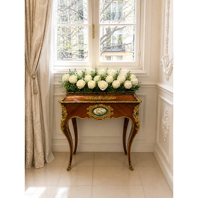 A superb quality antique French Victorian jardiniere stand in kingwood, richly mounted with ormolu and dating to the mid...