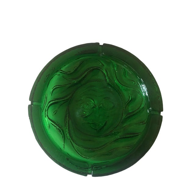 Mid-Century Modern Emerald Green Blenko Glass Ashtray For Sale In Pittsburgh - Image 6 of 6