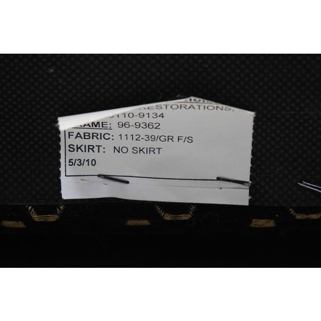 Pair of Stickley Upholstered Large Chairs & Ottoman For Sale - Image 12 of 12