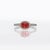 2020s Padparadscha Sapphire Ring With Diamond Halo: Solid 14k Gold, Size 6.75 For Sale - Image 5 of 10