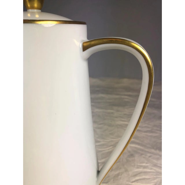 Mid-Century German White Porcelain Coffee Pot For Sale - Image 4 of 9