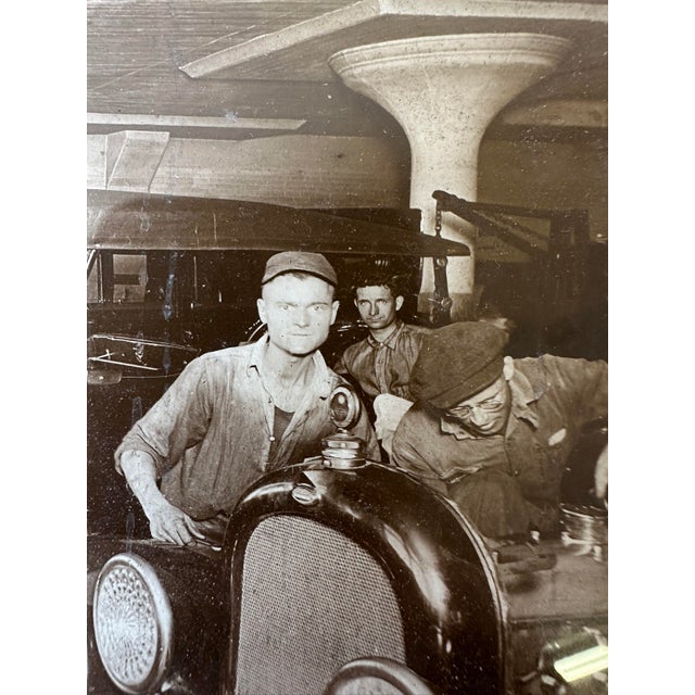Brown Antique Auto Repair Shop Occupational Photograph, Circa 1920s For Sale - Image 8 of 12