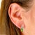 2010s Natural Tourmaline Diamond Earrings 14k White Gold 1.57 TCW Certified For Sale - Image 5 of 14