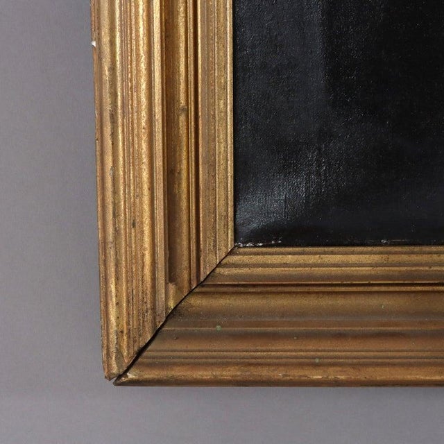 Antique Oil on Canvas Painting, Portrait of a Scholar, C1830 For Sale - Image 6 of 12