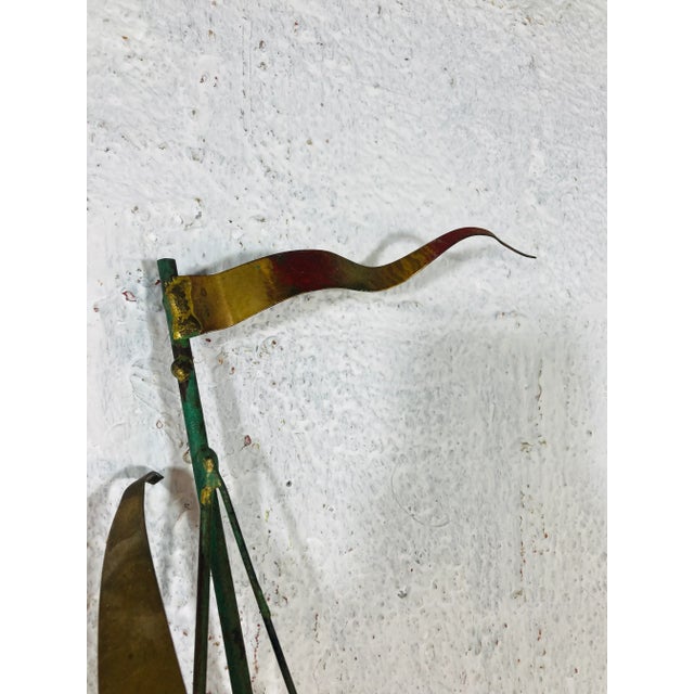 Metal Curtis Jere Vintage Sailboat, Signed For Sale - Image 7 of 9
