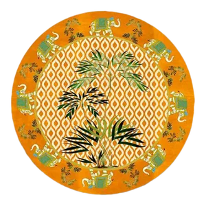 Italian Orange Placemat With Elephants