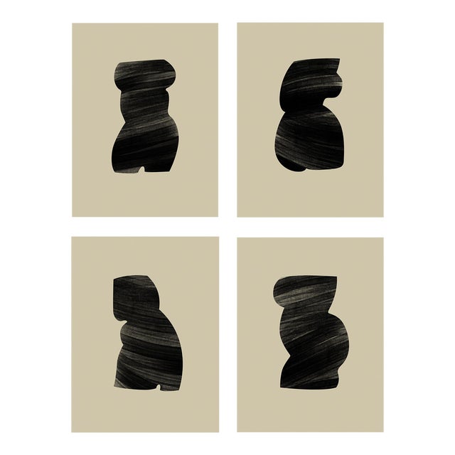 Abstract Figure Giclee Prints, Set of 4 For Sale