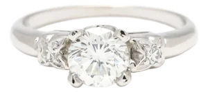 0.81ctw Diamond Engagement Ring, Platinum, Ring Size 4.75