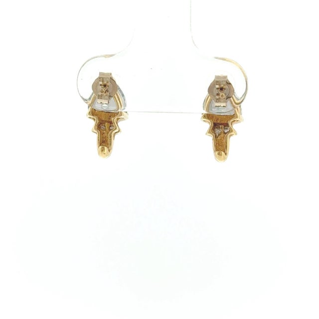 Early 21st Century 10k Yellow Gold Trilliant Synthetic Alexandrite & Diamond Pendant and Earring Set, 3 Pieces For Sale - Image 5 of 5