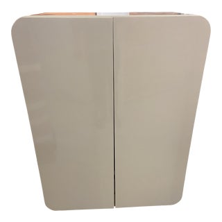 1980s Laminate Waterfall Armoire For Sale
