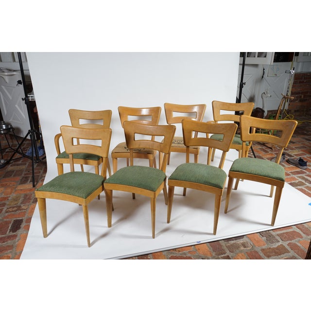Gold Vintage Heywood Wakefield "Dog Bone" Dining Chairs Set of 8 For Sale - Image 8 of 9