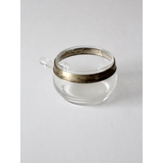 Silver Vintage Silver Rimmed Glass Cup For Sale - Image 8 of 10