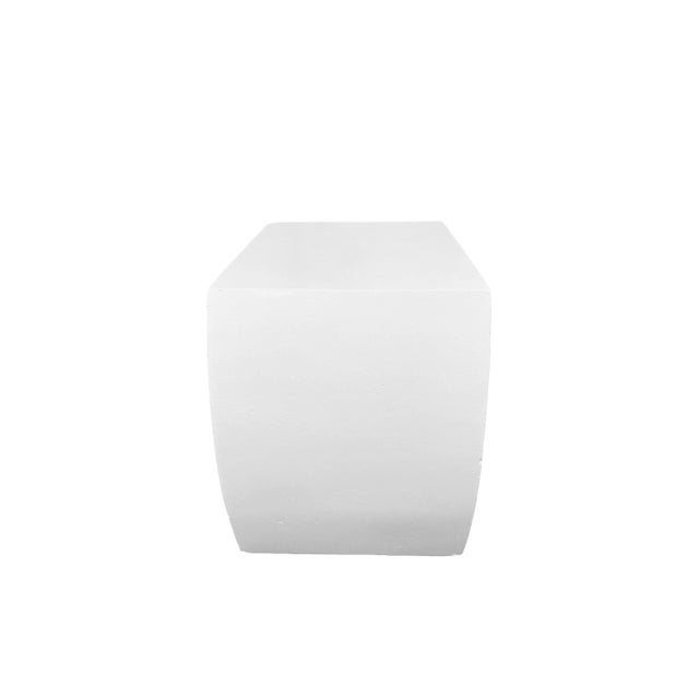 Mid-Century Post Modern Side or Bedside Table With Plaster Finish For Sale - Image 4 of 5