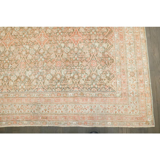 Terra Cotta Gallery Size Antique Malayer Rug, 6' X 12'5'' For Sale - Image 8 of 8