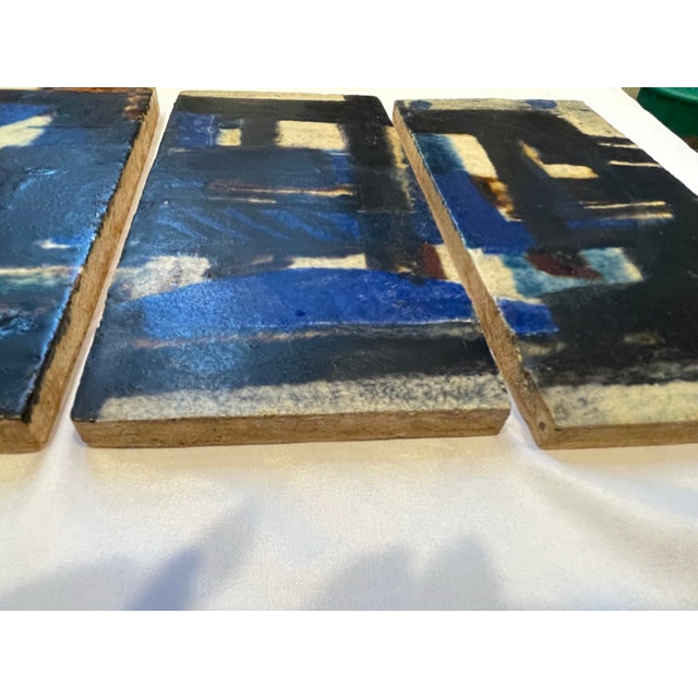 Black Bornholm, Denmark Abstract Art Tile Mural 1960's For Sale - Image 8 of 11