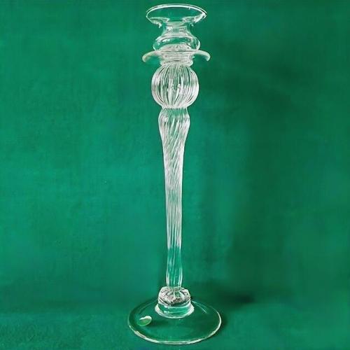 Mid-Century Murano Crystal Candlestick from Ardè, Italy, 1970s For Sale - Image 4 of 9