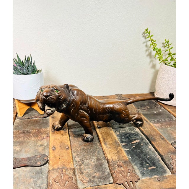 Vintage Early 20th Century Cast Iron Tiger Made in Japan For Sale - Image 13 of 13