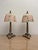 French Provincial Pair of Vintage Reverse-Painted Floral Glass Boudoir Lamps, Signed “Carol,” 1970s For Sale - Image 3 of 10
