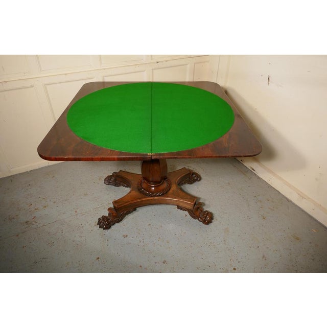 William IV Folding Games or Card Table, 1830s For Sale - Image 9 of 11