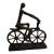 Modernist Handcrafted Iron Cyclist Sculpture For Sale