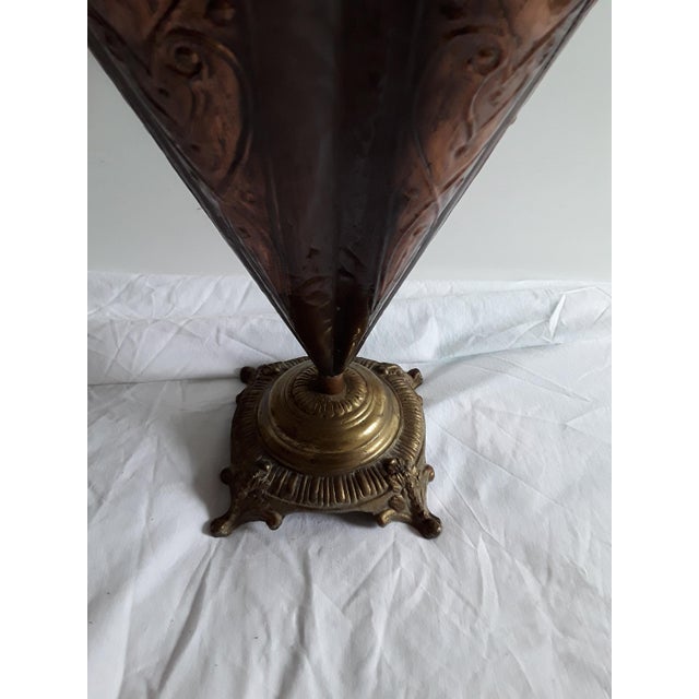 Vintage German Bronze, Brass and Copper Umbrella Stand, 1960s For Sale - Image 3 of 8