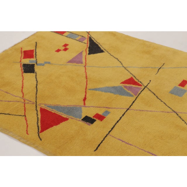 Hand-knotted in wool, this vintage 4x6 Zeki Müren rug pair dates to circa 1960–1970 and is an exciting new addition to Rug...