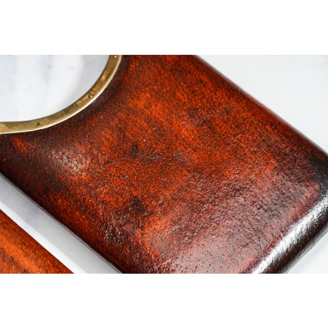 Rare Asprey & Co. 9k Gold Art Deco Antique Leather Cigar Case Tobacciana For Sale - Image 11 of 14