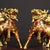 Metal Pair of Vintage Cloisonné Enamel Bronze Qilin Statues Foo Dogs 6.3" For Sale - Image 7 of 9
