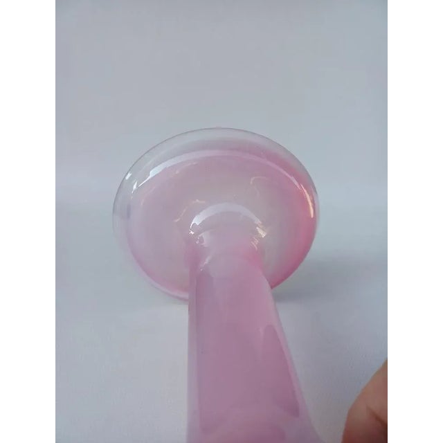 1980s Opaline Glass Candleholder from Studio Ahus, Sweden, 1982 For Sale - Image 5 of 9