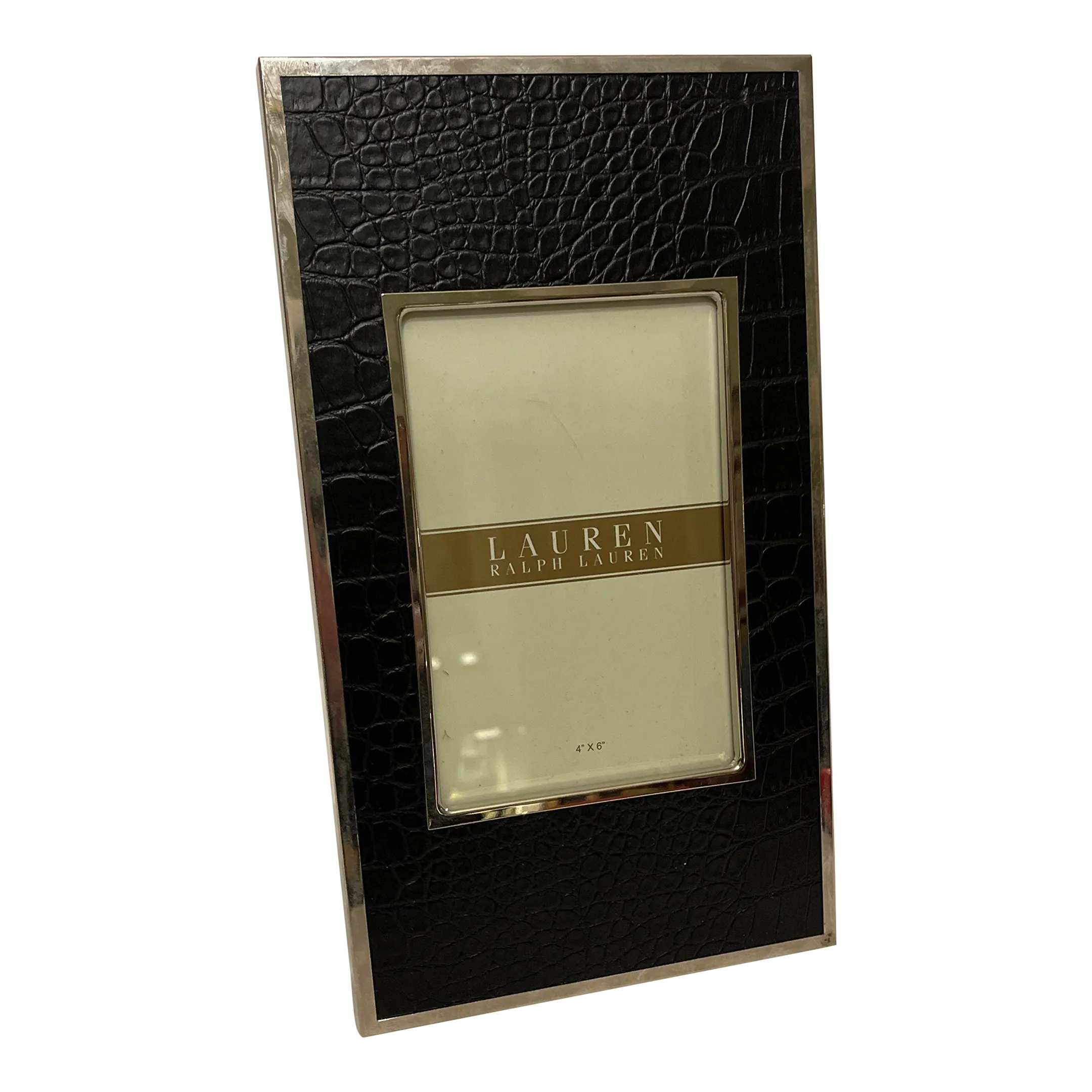 Crocodile & Chrome Ralph Lauren Picture Frame | Chairish