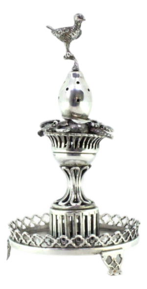 Silver Toothpick Holder with Applications